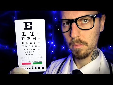 ASMR EYE EXAM - LIGHT INSPECTION - EYE CHART - ROLEPLAY FOR SLEEP