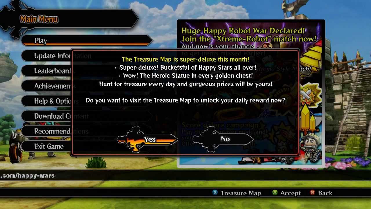 Happy Wars, Golden Treasure Box! Treasure Map For November!