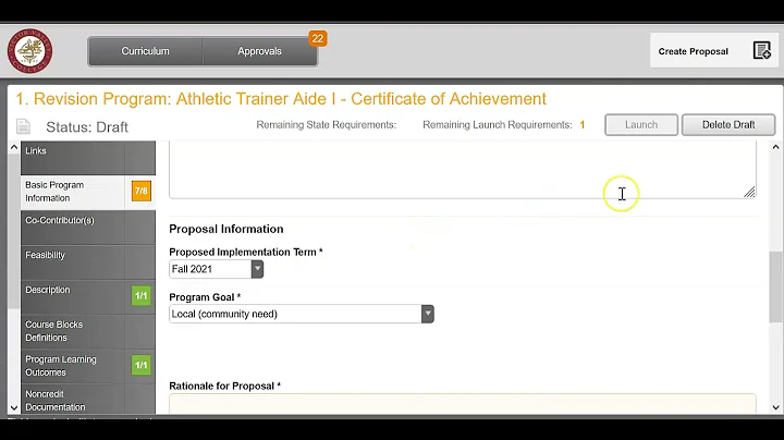 Revising a certificate or degree