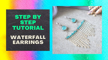 HOW TO Make Chain Waterfall Earrings With Crystals at Home | EASY Tutorial For Beginners