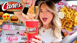 HUGE Raising Cane's Mukbang with unlimited sauce + storytime