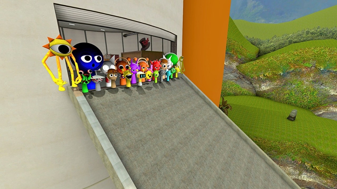 SPARTAN Kicks All Sprunki Characters into the Slopes Henry Stickmin| Garry’s Mod