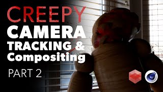 c4d Tutorial - 3D Compoisiting with real video [ Creepy Compositing Part II ] [ Redshift & C4D]