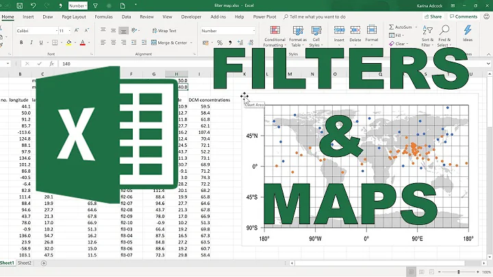 Dynamic filtered range on a map in excel