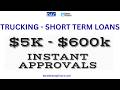 Trucking Business Funding: Owner Operator Short Term Loans - Transportation Business Loans