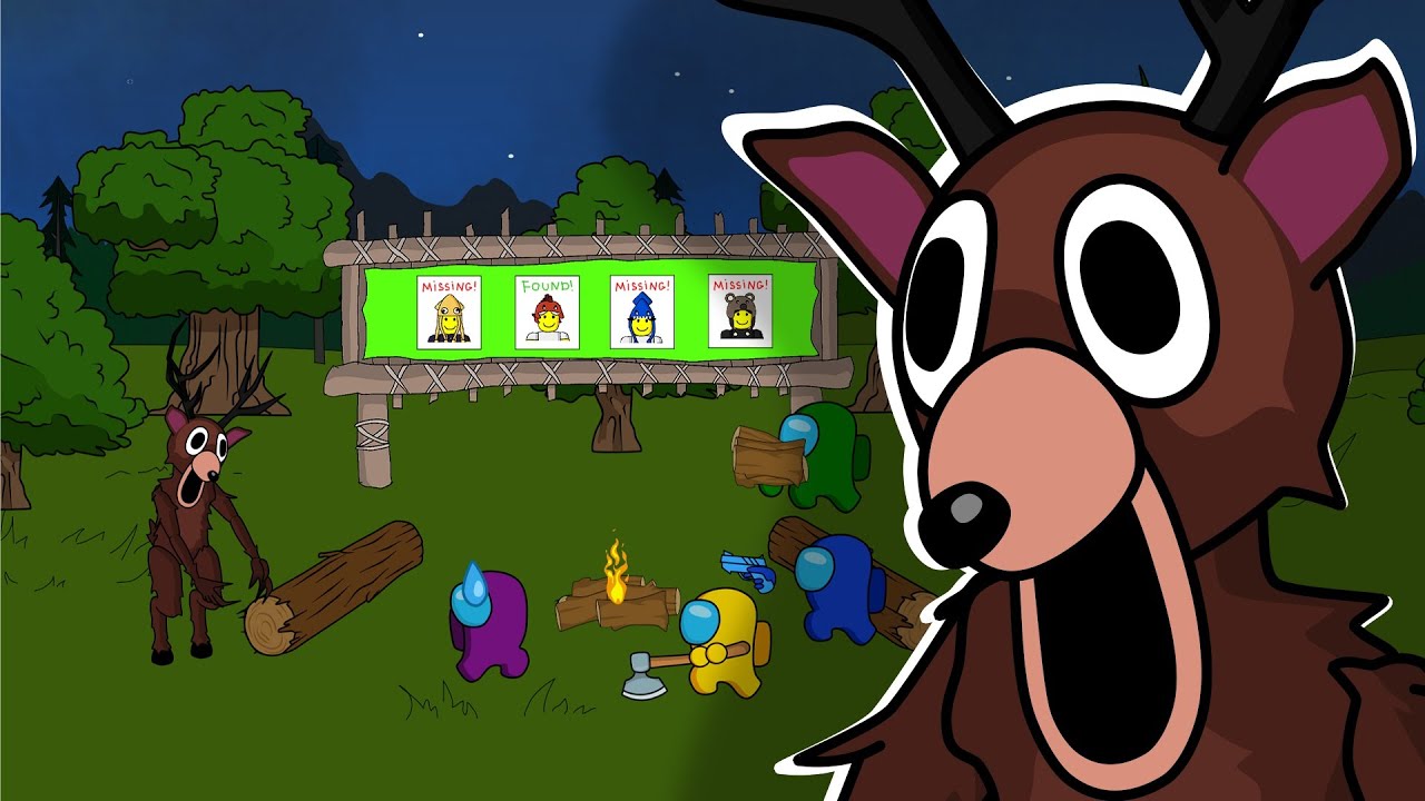 AMONG US vs. 99 NIGHTS IN THE FOREST || kiwis ANIMATION