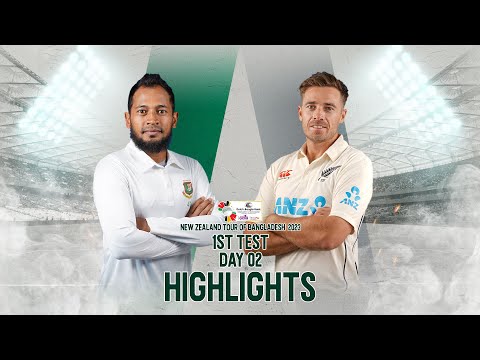 Bangladesh vs New Zealand Highlights | 1st Test | Day 2 | New Zealand Tour of Bangladesh 2023