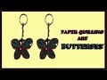 paper quilling butterfly keychain