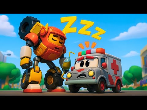 🤖 Ambulance Robot puts everyone to sleep 😴 Robofuse | Car cartoons for kids