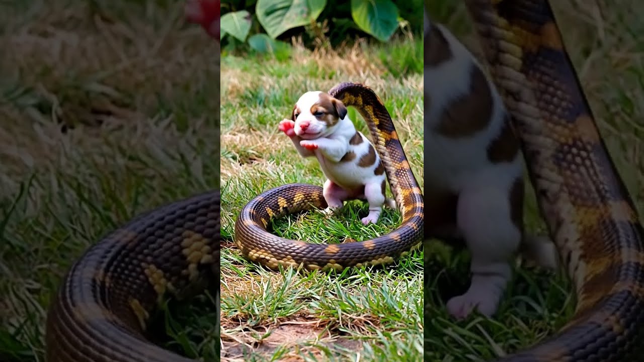 Heart Stopping Baby Puppy Rescue Dog Mom Saves From Venomous Snake 