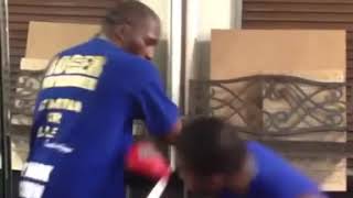 THE ONLY TIME ADRIEN BRONER EVER DID MITTS WITH ROGER MAYWEATHER