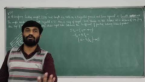 VTU Question Paper Problem-Ladder Friction