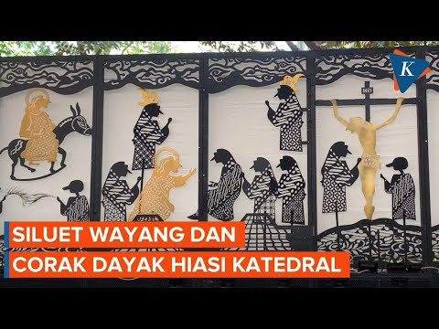 Paskah di Gereja Katedral, Sambut Ibu Kota Negara Baru dengan Corak Dayak dan Siluet Wayang