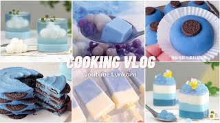 [DualSub] No Oven - Blue Dessert Recipes ~ Royal dessert, Crystal cake, Mochi, Ice Cream, Jelly 💙