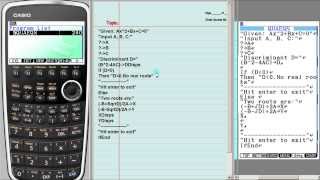 16 Revised Quadratic Formula Programming