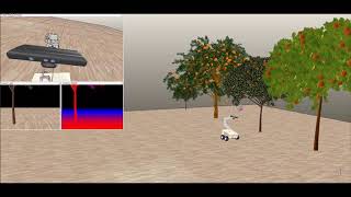 Digital farming, Virtual orchard, Agricultural robot simulation screenshot 2