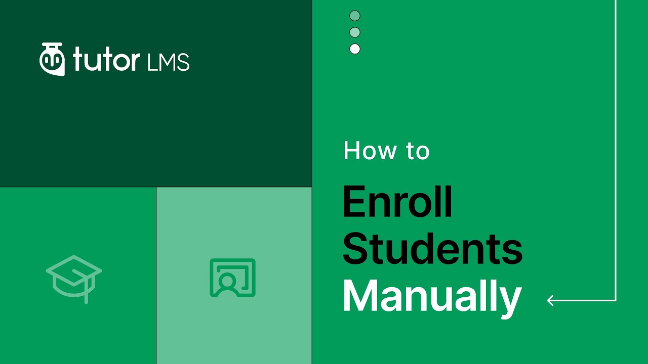 How to Enroll Students Manually in Tutor LMS - YouTube