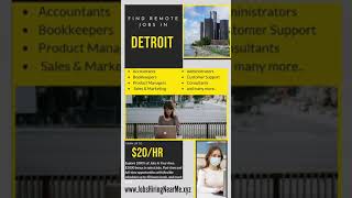 Jobs in detroit hiring  remotely #shorts