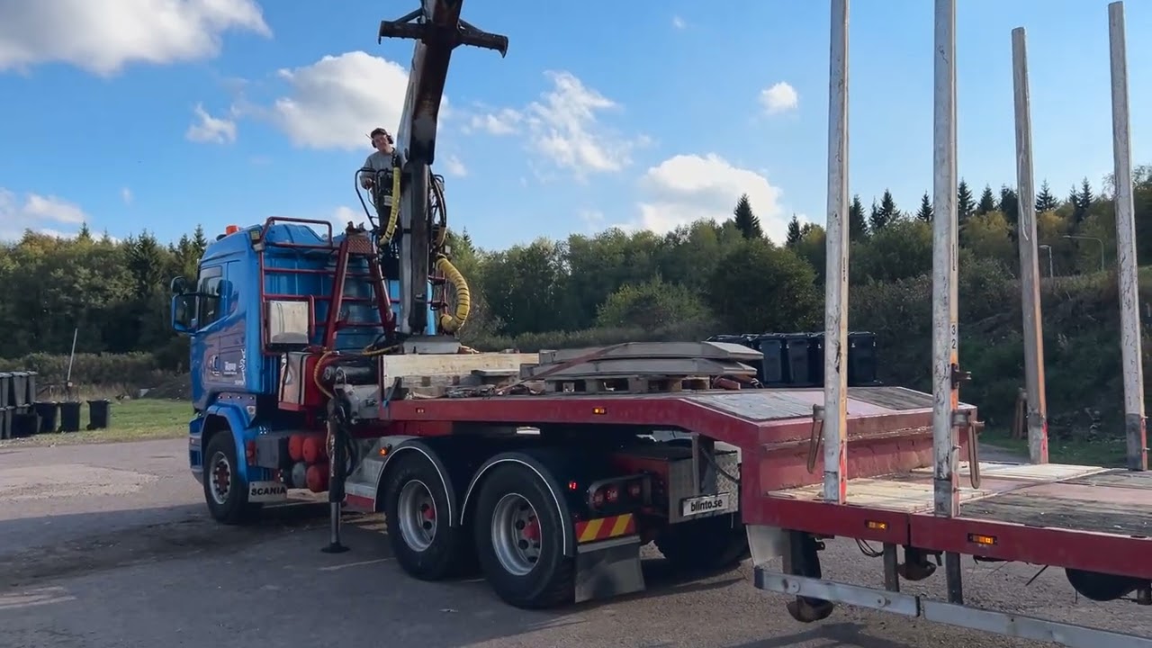 Trailerekipage SCANIA R500 V8 + Kran och Trailer