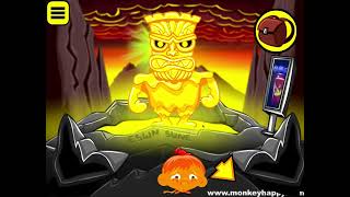 Monkey GO Happy Stage 918 - Tiki mask boss Volcano King Lava Land Showdown theme screenshot 5