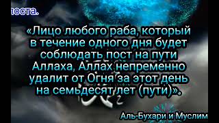 Награда за один день поста.Посланник Аллаха, да благословит его Аллах и да приветствует, сказал:..