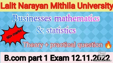 Lnmu bcom part 1 business mathematics important Question exam 2022.