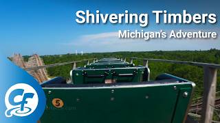 Shivering Timbers back seat on-ride 4K POV @60fps Michigan's Adventure