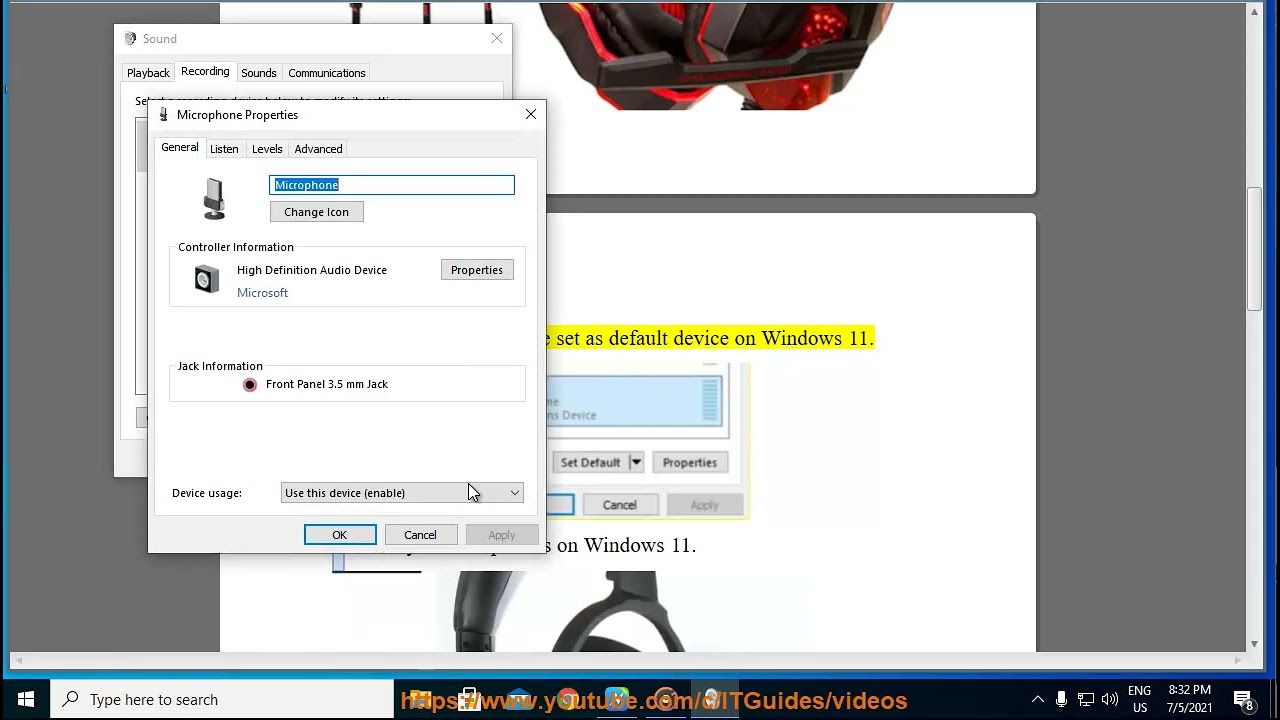 Fix Headphones not working in Windows 11 YouTube