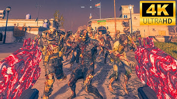 ALONE IN THE RED ZONE WITH ZOMBIES - MW3 ZOMBIES 4K Gameplay (No Commentary)