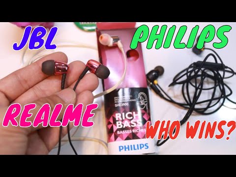 PHILIPS SHE3900 EARPHONE REVIEW || JBL, REALME, PHILIPS EARPHONE COMPARISON- Which one is better?