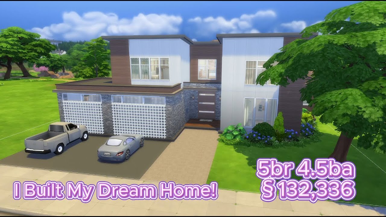 I Built My Dream Home in The Sims! - The Sims 4 Speed Build - YouTube