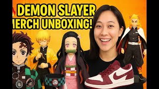 🔥 Demon Slayer Merch Unboxing | Figures, Keychains, Bracelets, Phone Cases & Sneakers 💥
