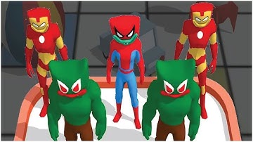 Superhero Monster Merge Master: Funny Game All Levels (iOS,Android) Part 3 - Levels 40 + 60
