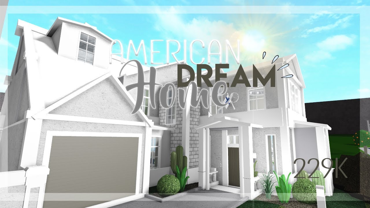 Bloxburg American Dream House 229k Included With Pool Youtube