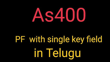 physical file with  key field, in Telugu video 03-2
