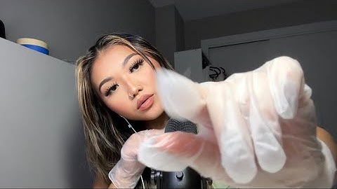 my first asmr video | random triggers (tape, nuts, & gloves)