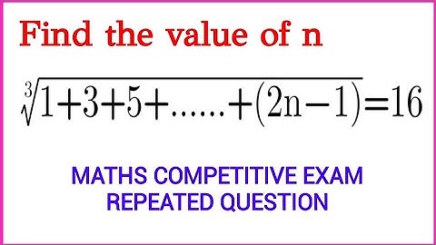 United States Math Olympiad Question | Sum of the first n odd numbers | Maths Shortcut tricks