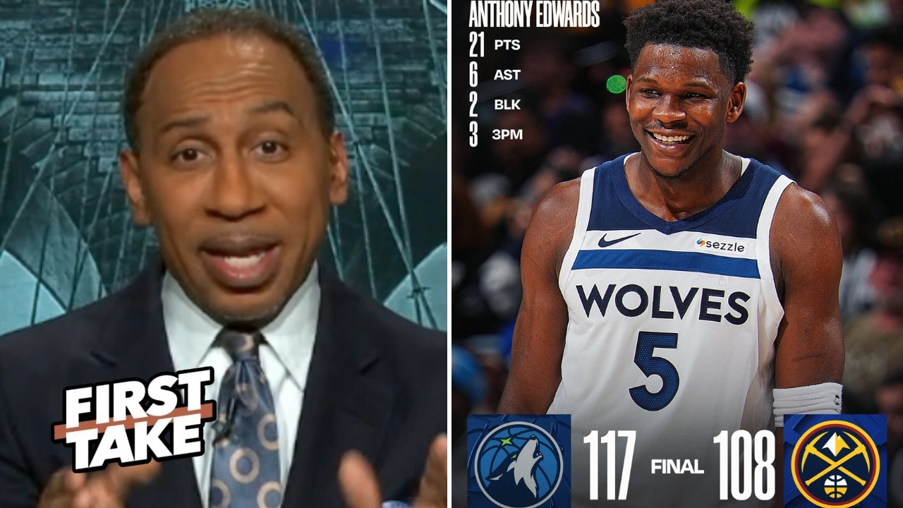 FIRST TAKE | Anthony Edwards OWNS Joker! - Stephen A. reacts to Timberwolves sink Nuggets 117-108