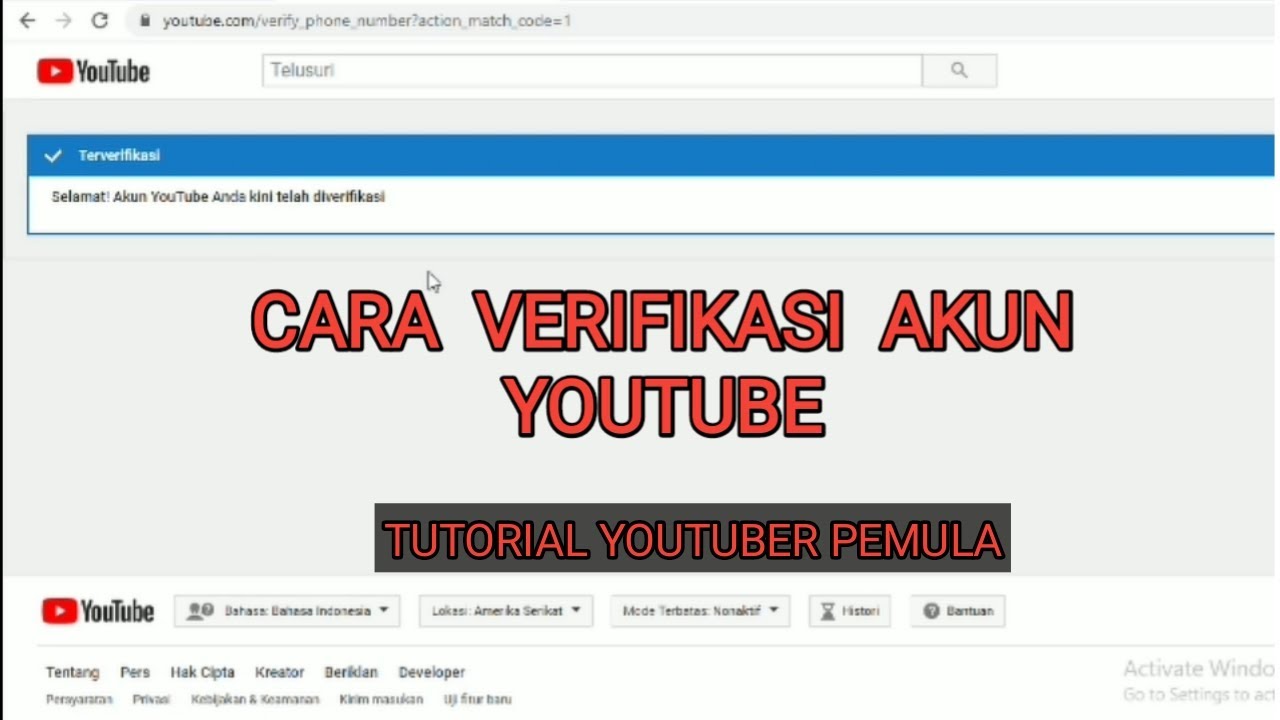 Cara Verifikasi Akun Youtube Terbaru 2020 