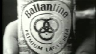 3 Ballantine Beer Commercials- Mel Allen 1971 B&W