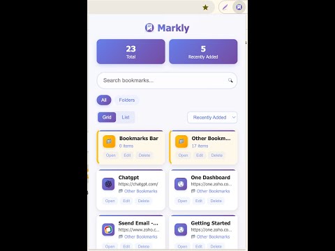 Markly - Visual Bookmark Manager video preview 2