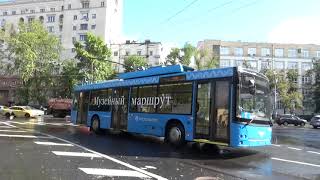 Троллейбус СВАРЗ-МАЗ-6275 борт 9804 по маршруту Т