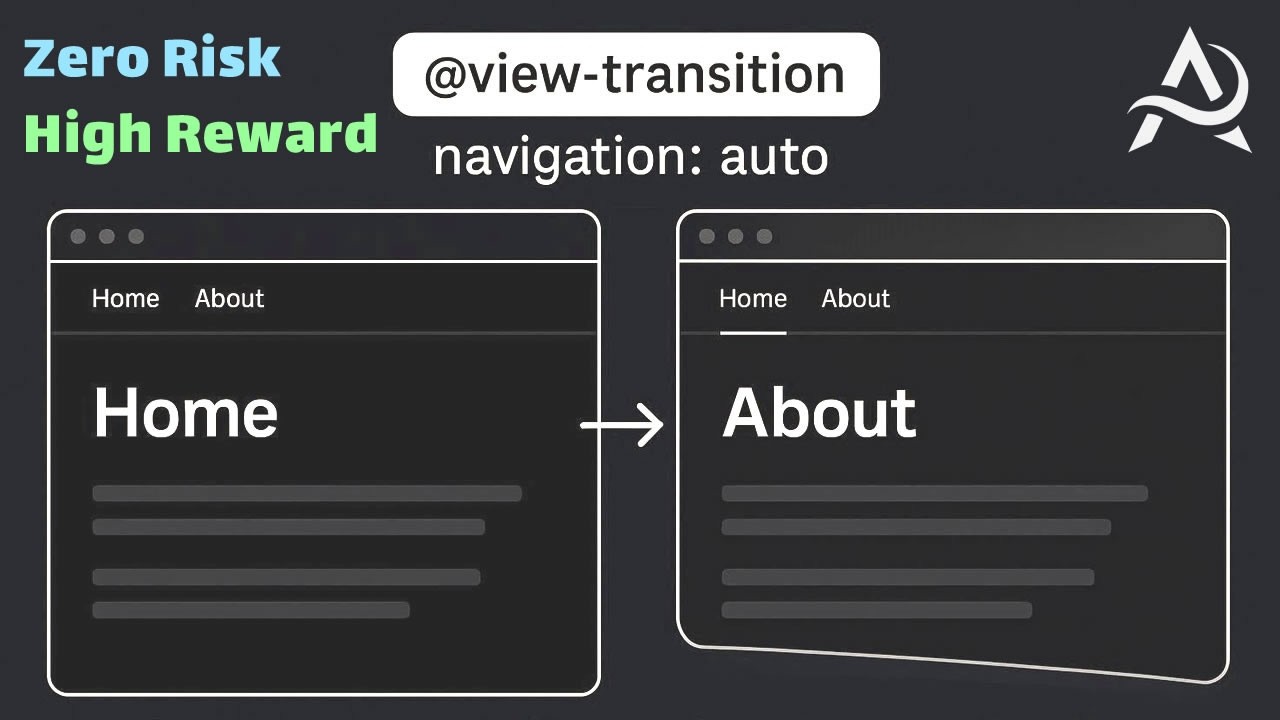 Native CSS Page View Transition Animations navigation auto - YouTube