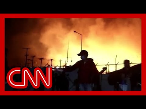 Fire devastates Europe's largest migrant camp in Greece