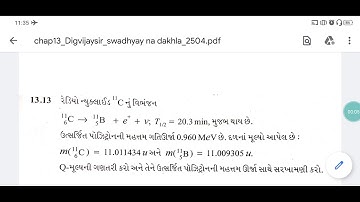 Physics class 12 chapter13 exercise 13.13 Brilliant school Jamnagar