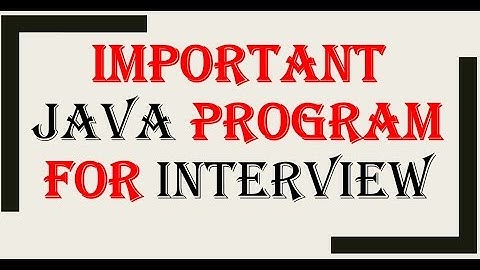 Important Java programs for interview 2024 | Data Structure | Java Programs Interview
