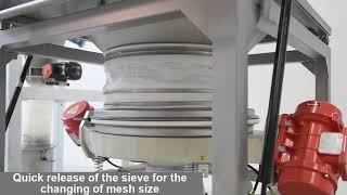 Bag sieving station