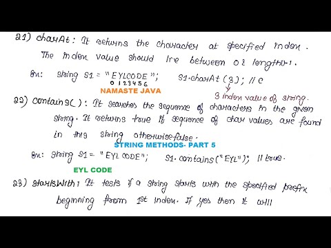 JAVA 069- STRING METHODS- PART 5 IN JAVA - YouTube