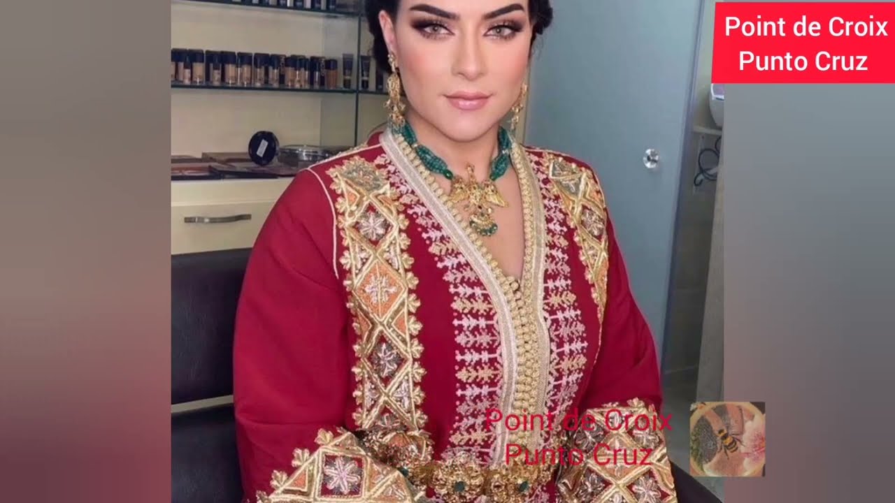 The most beautiful sprays and models in hand-style point de croix