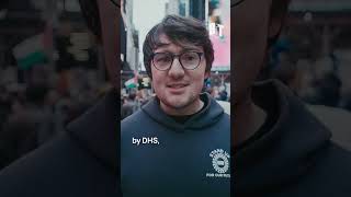 Expelled Columbia student & UAW Local 2710 leader Grant Miner joins “Free Mahmoud Khalil” NYC march